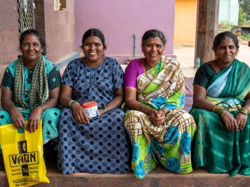Mujeres beneficiarias de microcréditos en India